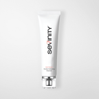 A white squeeze tube of sevinity Refuel Gentle Hydrating Cleanser with a clear cap, centered on a light gray background.