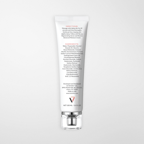 A 20 mL squeeze tube of Vichy Dermo-Cosmetic Treatment, shown from the back with text details and a clear cap, on a light gray background.